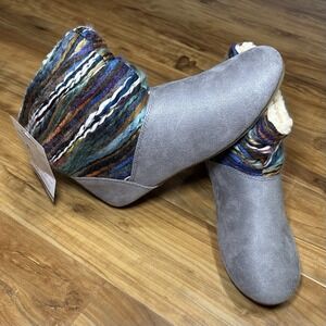 BEARPAW®‎ Natoma III Aztec-Inspired Travel Boot NEW with Tag Gray Size 8 Lined